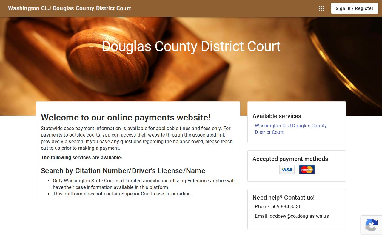 Douglas County traffic ticket citation license and name search