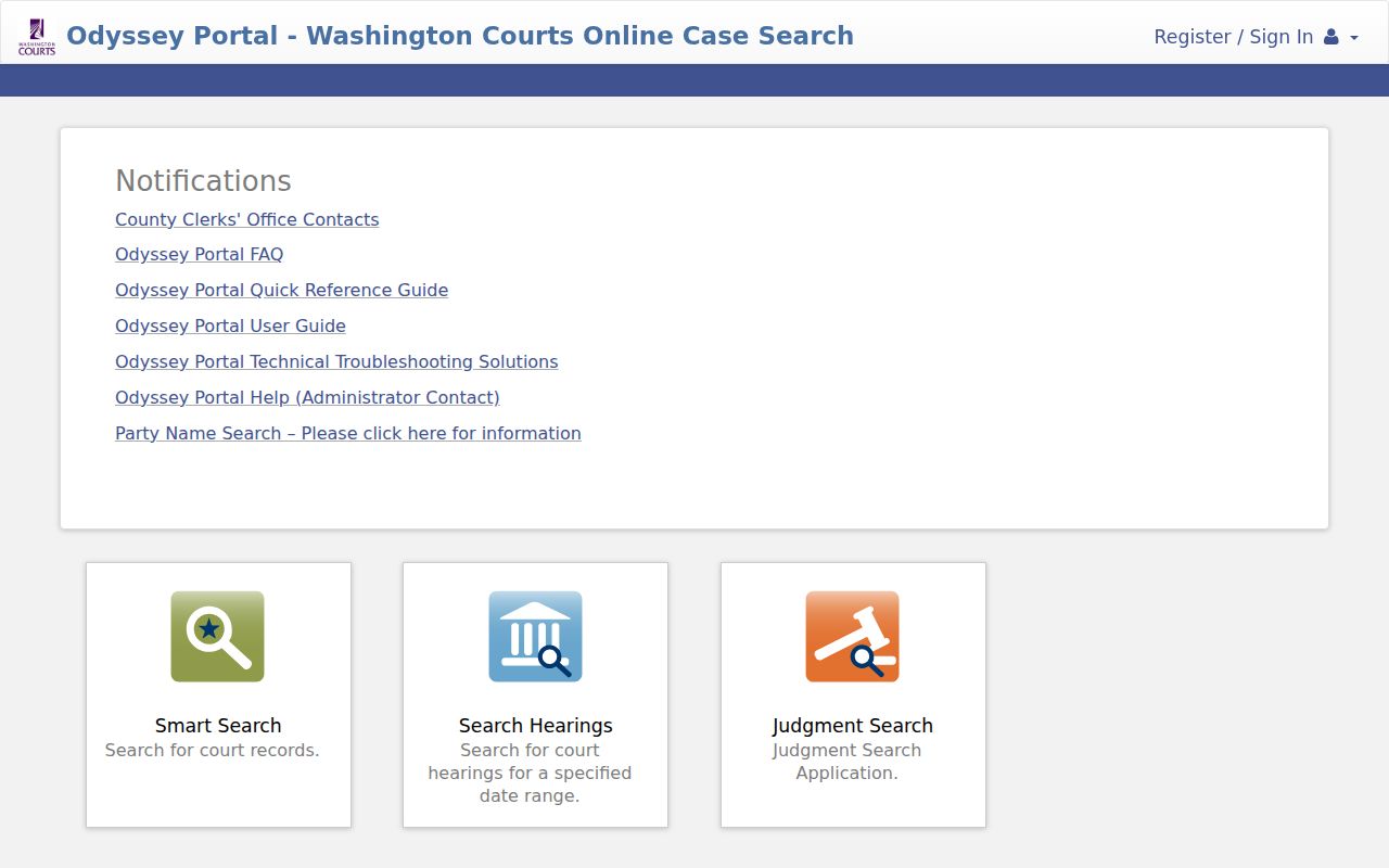 Douglas County court docket choices in Odyssey Portal